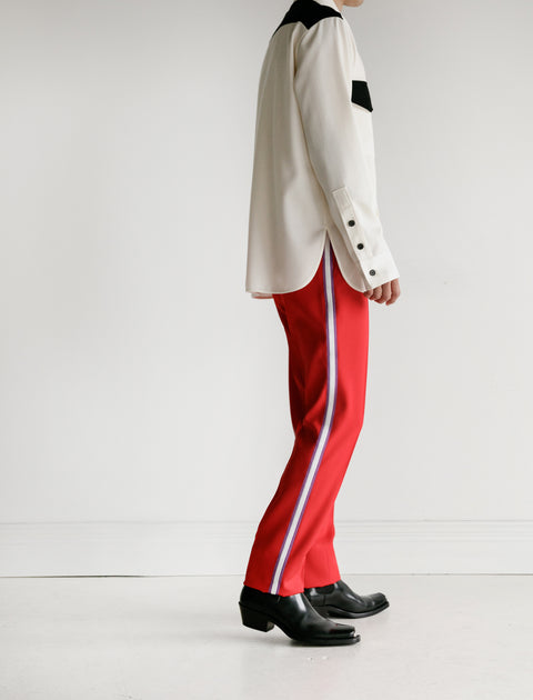 CALVINKLEIN205W39NYC Uniform Pant with Side Stripe Scarlet