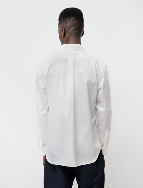Supima Cotton Regular Collar L/S Shirt White