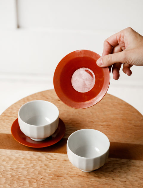Japanese Teacups with Celluloid Saucers