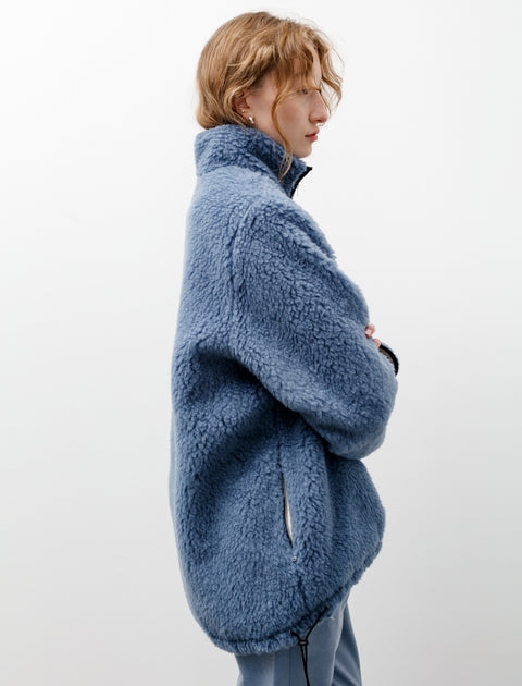 Camiel Fortgens Fleece Anorak Wool Grey Blue