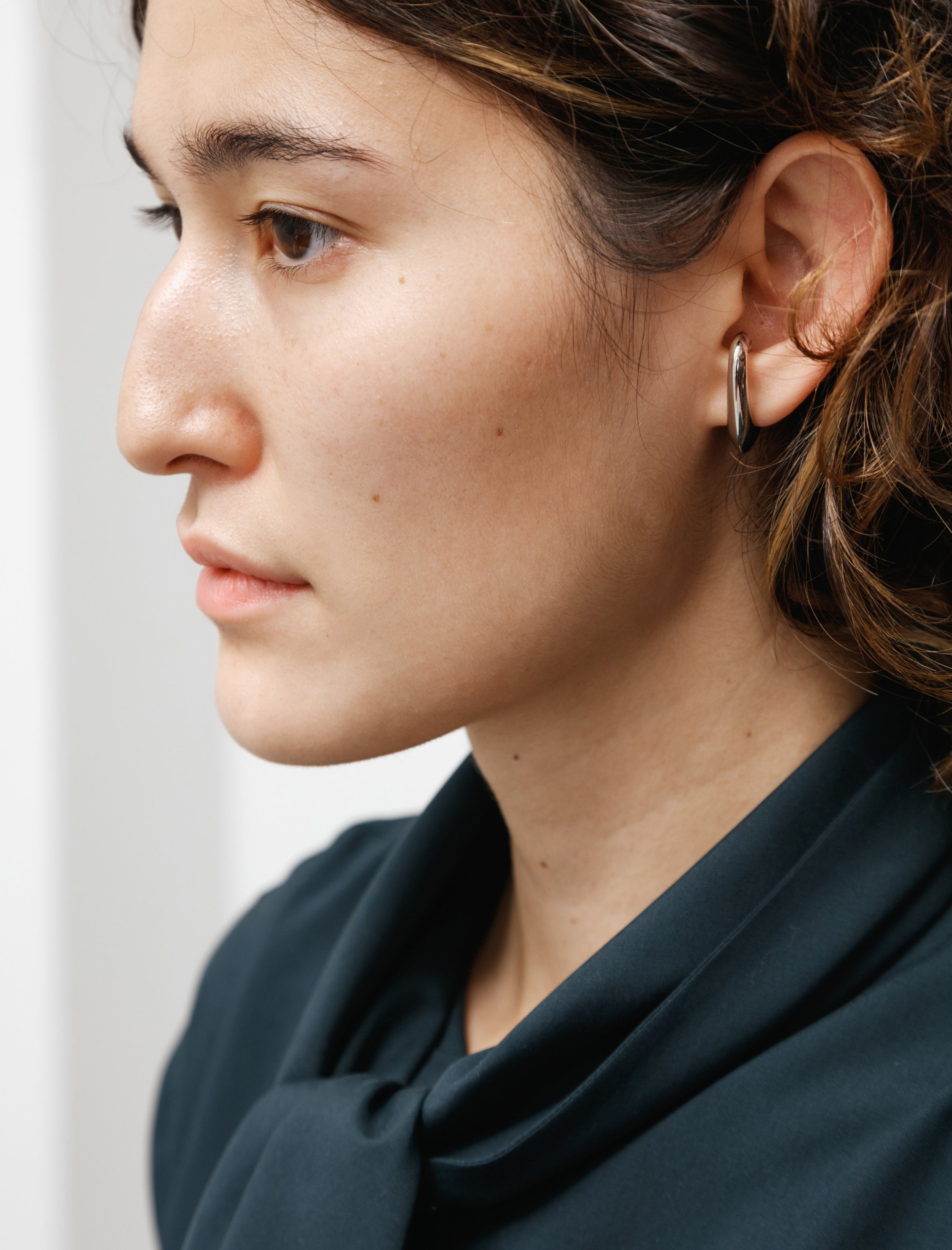 LEMAIRE | DROP EARCUFF シルバー-