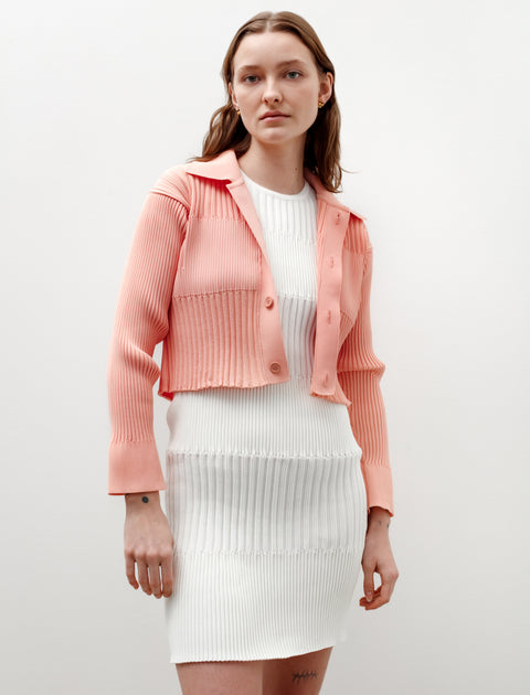 CFCL Fluted Cardigan 2 Salmon