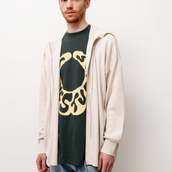 Acne Studios Two Way Zip Hooded Sweater Ecru – Neighbour