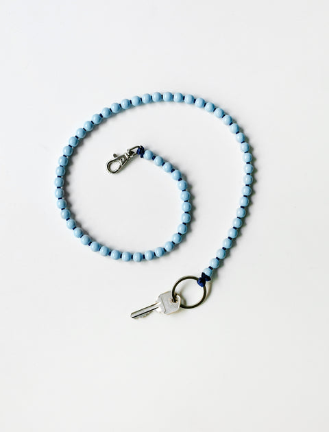 Ina Seifart Perlen Keyholder Long Pastel Blue/Dark Blue