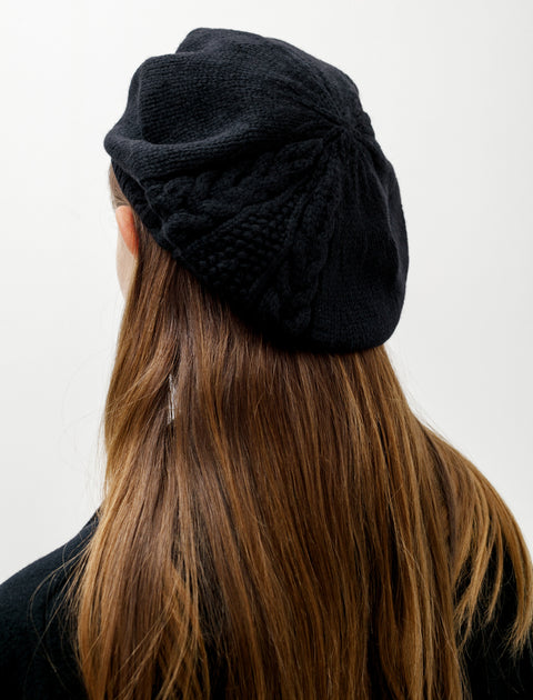 Y's by Yohji Yamamoto Cable Knitted Beret