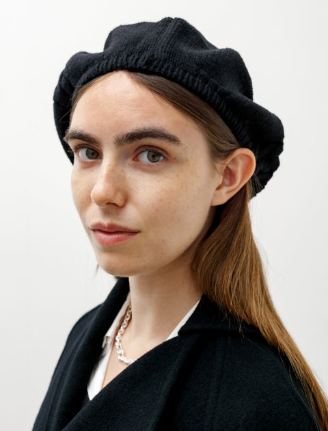 Y's by Yohji Yamamoto Cable Knitted Beret