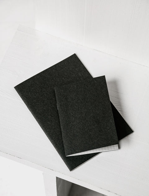 Carta Pura Small Notebook Graph Paper Black