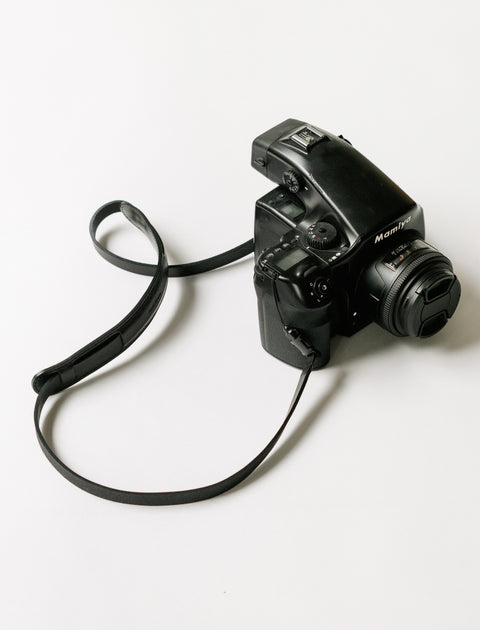 Hender Scheme Leather Camera Strap Black