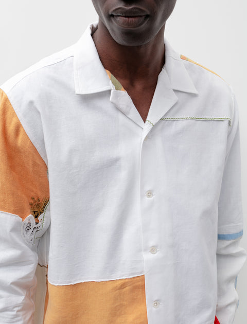 Bode Patchwork Napkin LS Shirt Multi