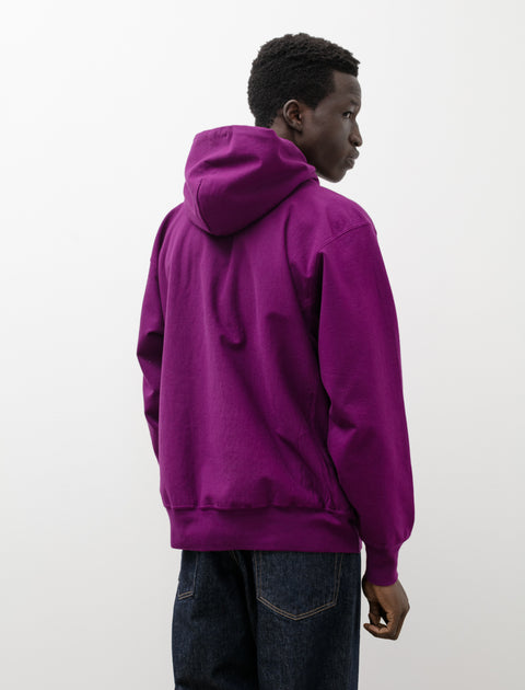 Auralee Super Milled Hooded Sweatshirt Purple