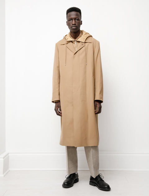 Auralee Light Wool Max Gabardine Liner Coat Beige