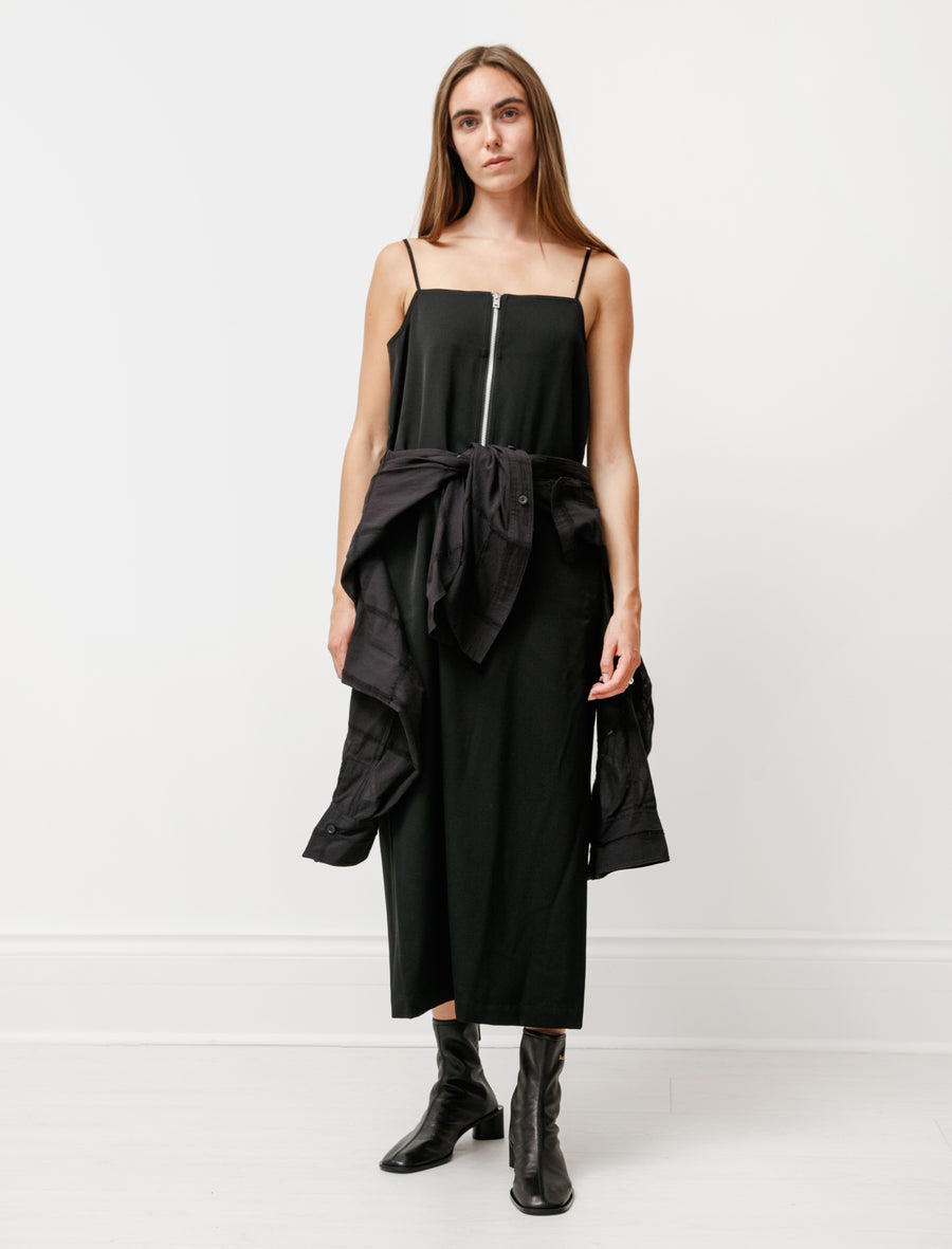 Y's by Yohji Yamamoto Layered Camisole Zip Dress Black Neighbour Y's by Yohji Yamamoto Layered Camisole Zip Dress Black Neighbour