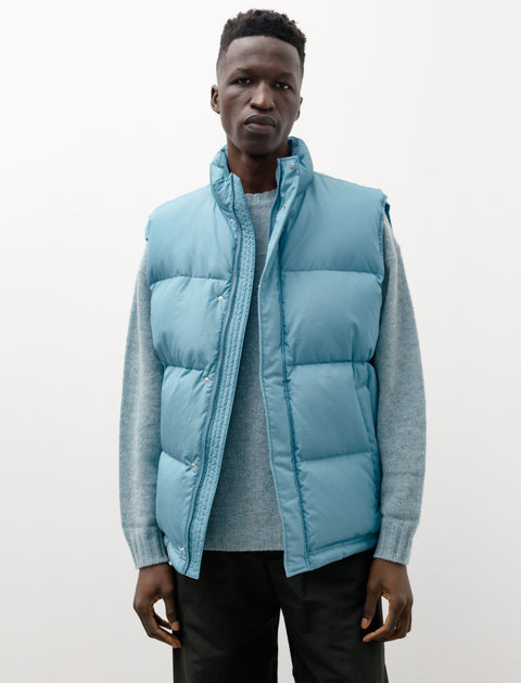 Auralee Suvin High Count Down Vest Blue