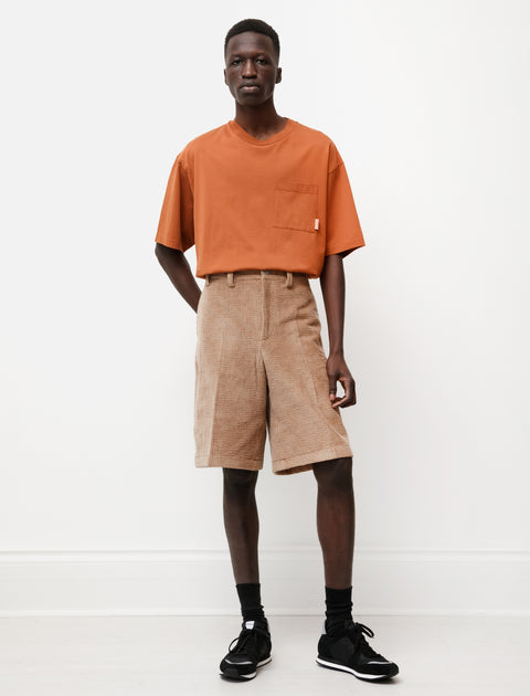Relaxed Corduroy Shorts Camel