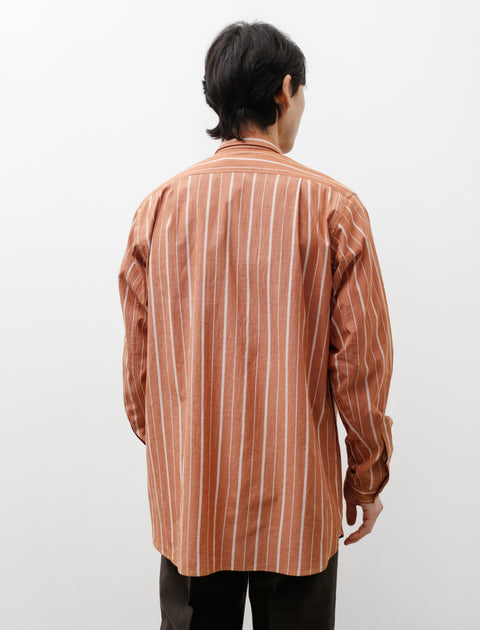 Frank Leder Copper Stripe Shirt Cotton Linen