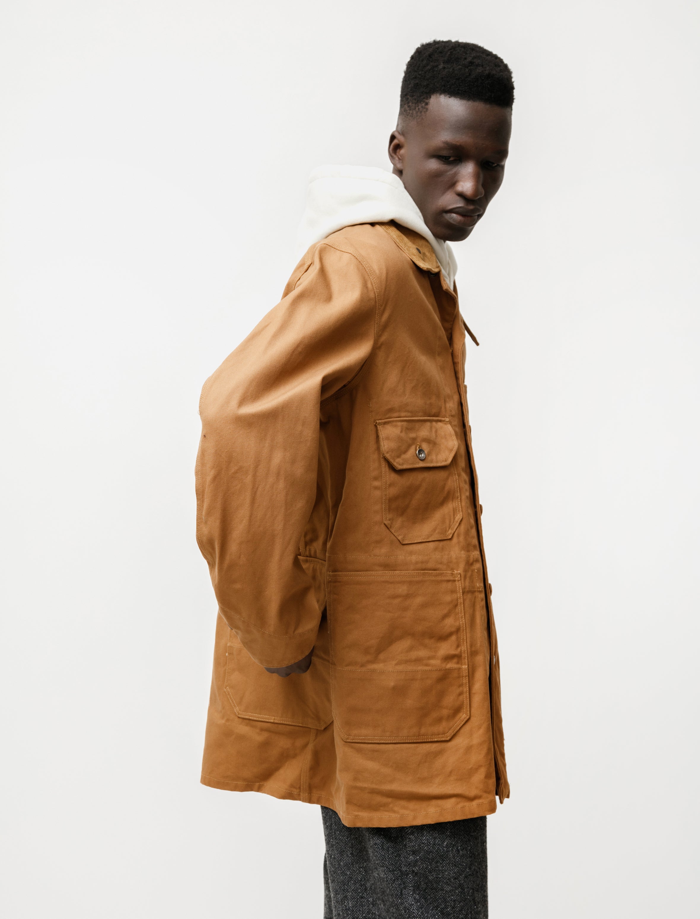 Engineered Garments Long Logger Jacket 12oz Duck Canvas Brown – Neighbour