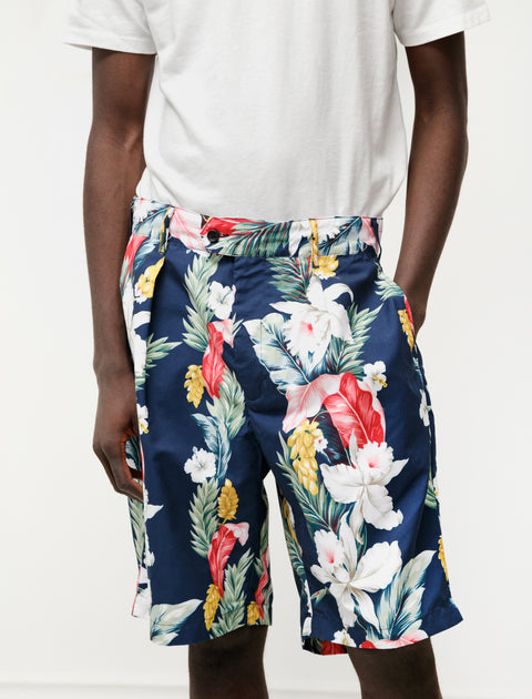 Engineered Garments Sunset Short Navy Hawaiian Floral