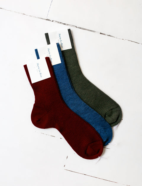 Maria La Rosa Ribbed Wool Socks