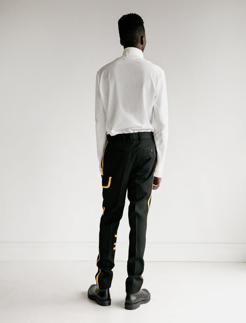 Calvin Klein 205 W39 NYC Wool Gabardine Cigarette Contrast Binding Pants