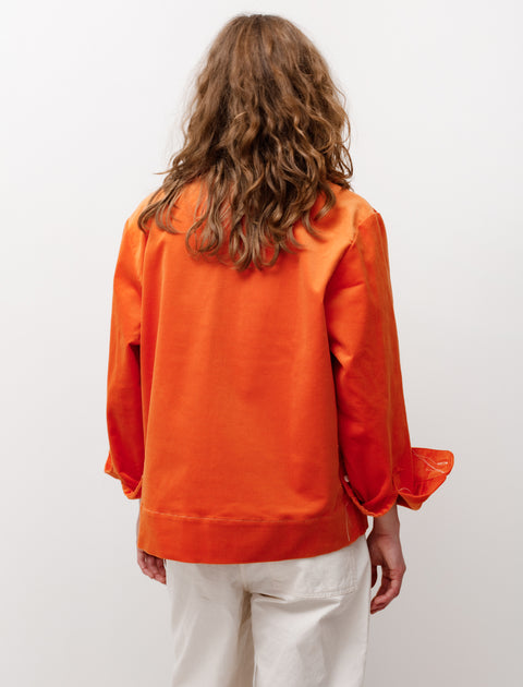 Camiel Fortgens Anorak Zip Corduroy Shirt Orange