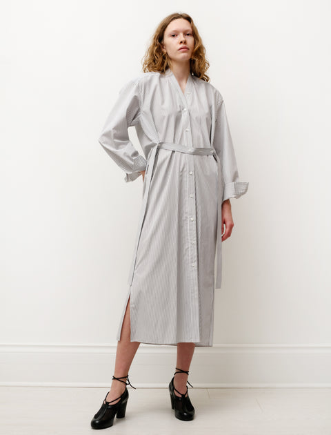 Lemaire Tilted Shirtdress Striped White/Black