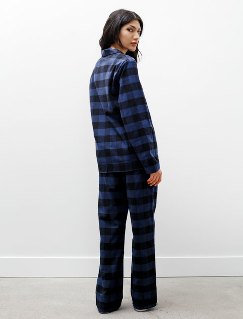 Flannel Pyjama Pants Gingham Blue