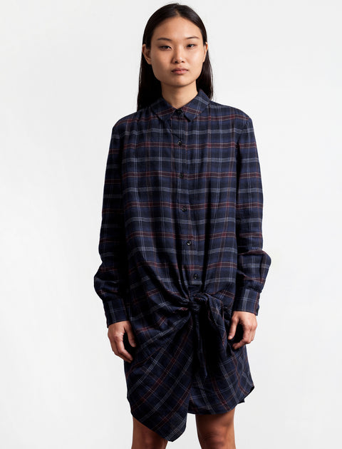 Thakoon Addition Flannel Side Tie Dress