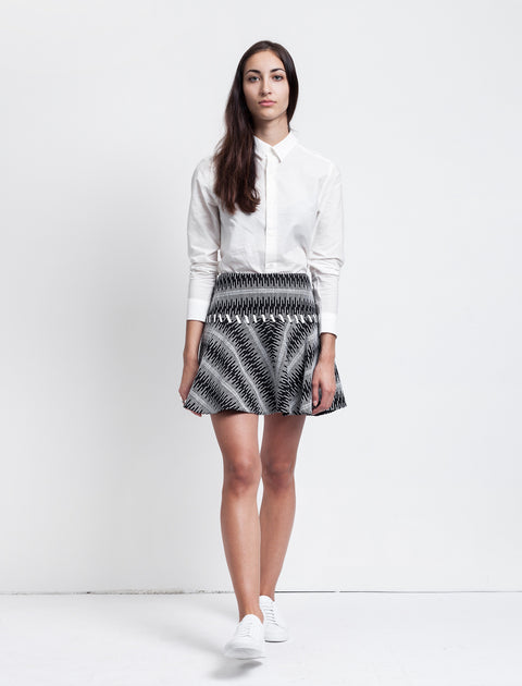 Thakoon Addition Cotton Tweed Full Skirt